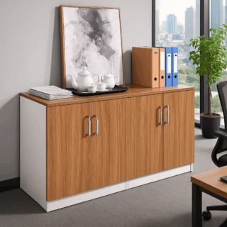 2-door wooden credenza, 5-Seater office waiting sofa, full glass filing cabinet, clerical office seat, 1600mm advanced office desk, mahogany coffee table, glass modern coffee table, 4-link office waiting bench