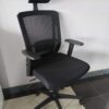 1-way office workstation, 4-way curved office workstation, 2-link office waiting bench, executive visitors seat, 3-door mahogany finish office waiting filing cabinet, adjustable orthopedic office seat
