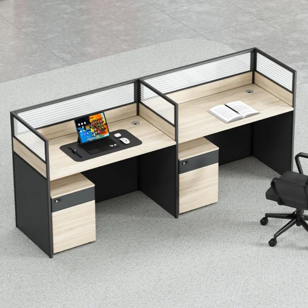 5-Seater office waiting sofa, full glass filing cabinet, clerical office seat, 1600mm advanced office desk, mahogany coffee table, glass modern coffee table, 4-link office waiting bench