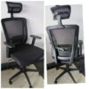 1-way office workstation, 4-way curved office workstation, 2-link office waiting bench, executive visitors seat, 3-door mahogany finish office waiting filing cabinet, adjustable orthopedic office seat