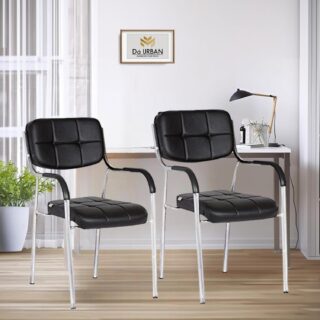 white 2-door wooden credenza, 4-link office waiting bench, 3-door movable pedestal, 5-seater waiting sofa