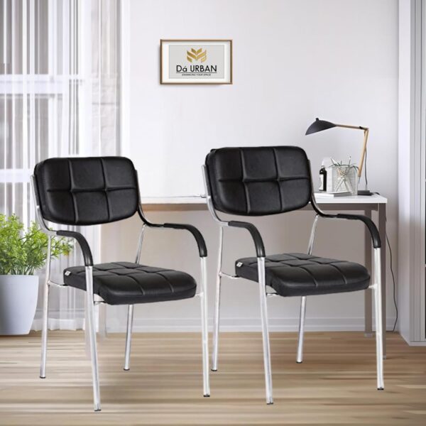 white 2-door wooden credenza, 4-link office waiting bench, 3-door movable pedestal, 5-seater waiting sofa
