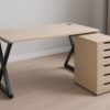 white 2-door wooden credenza, 4-link office waiting bench, 3-door movable pedestal, 5-seater waiting sofa