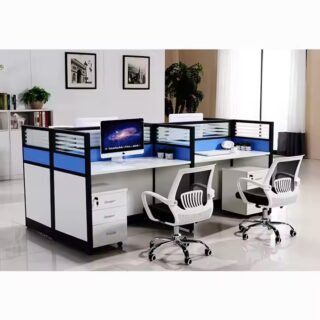 minimalistic office desk, mahogany office coat hanger, adjustable ergonomic seat, 4-link office waiting bench, 15-lockers filing cabinet