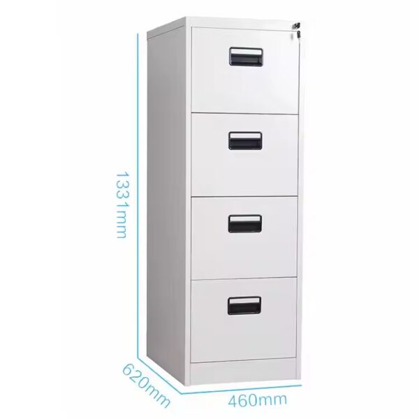 4-Drawers Metallic  Office Filing Cabinet - Image 5
