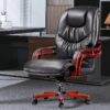 4-way curved office workstation, 2-link office waiting bench, executive visitors seat, 3-door mahogany finish office waiting filing cabinet, adjustable orthopedic office seat