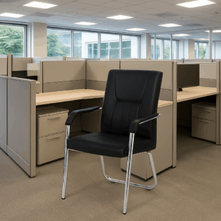 2m executive desk ,chrome office seat, headrest office seat, clerical office seat, black foldable office seat, 5-seater office waiting sofa, 1200mm coffee table, clerical office seat