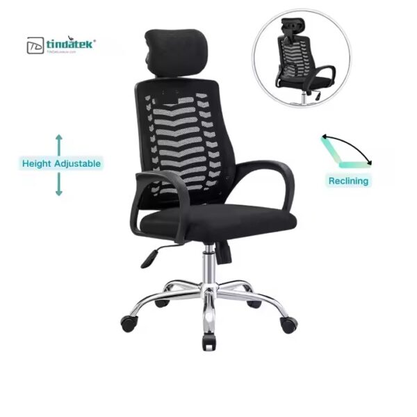 2m executive desk ,chrome office seat, headrest office seat, clerical office seat, black foldable office seat, 5-seater office waiting sofa, 1200mm coffee table, clerical office seat
