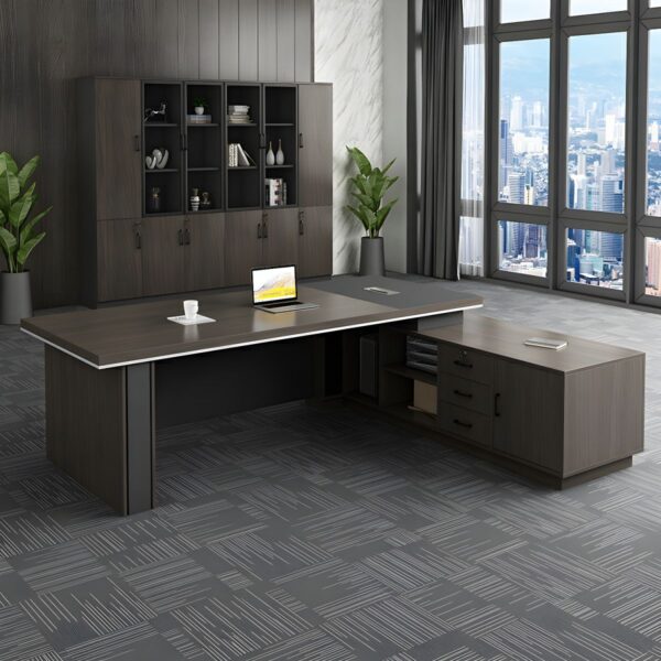 2m executive desk ,chrome office seat, headrest office seat, clerical office seat, black foldable office seat, 5-seater office waiting sofa, 1200mm coffee table, clerical office seat
