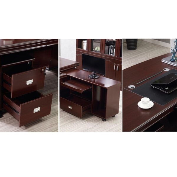 safe, office seat, workstation, reception desk, waiting bench, boardroom table, coat hanger