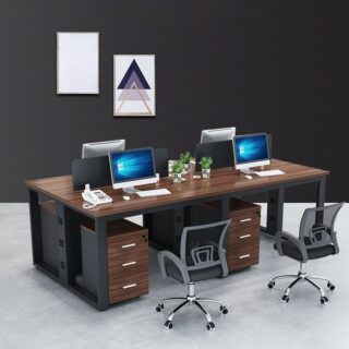 Office seat, 6-Way working station, Executive desk, coat hanger, safe, filling cabinet