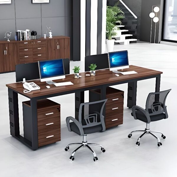 Office seat, 6-Way working station, Executive desk, coat hanger, safe, filling cabinet