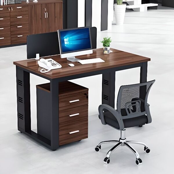 Office seat, 6-Way working station, Executive desk, coat hanger, safe, filling cabinet