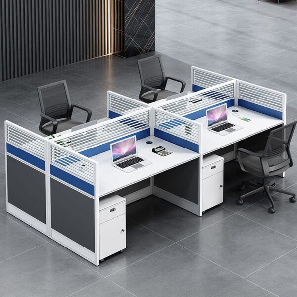 workstation, reception desk, coat hanger, boardroom table, visitors seat, filling cabinets, credenza, foldable table