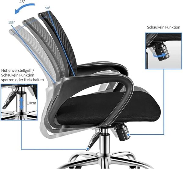 Secretarial seat, ergonomic seat, office table, workstation, foldable table, safe