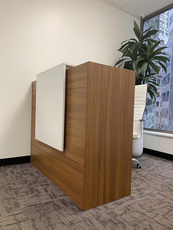 reception desk, coat hanger, credenza, office filling cabinet, office seat, office desk, conference table