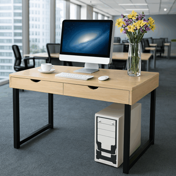 6-way workstation, reception desk, banquet, foldable seat, ergonomic seat, office table, filling cabinet