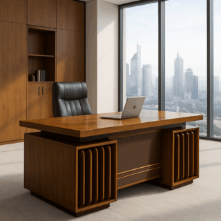 Waiting bench, reception desk, boardroom table, visitor seat, CEO director seat, executive desk, folding seat