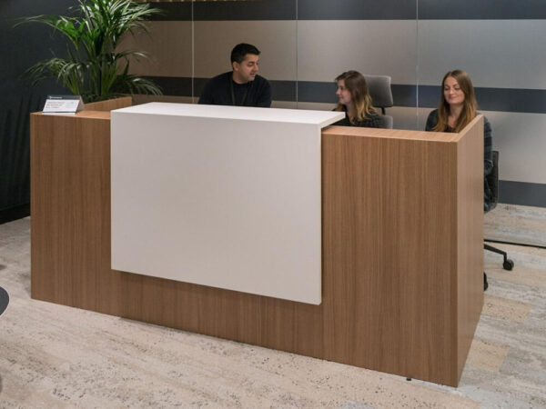 reception desk, coat hanger, credenza, office filling cabinet, office seat, office desk, conference table