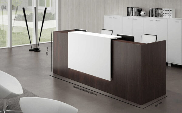 1600Mm Modern Office Reception Desk - Image 5