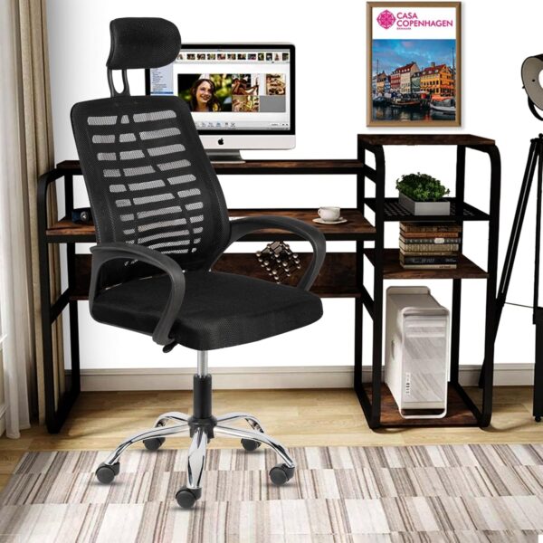 5-seater office waiting sofa, wooden credenza, orthopedic office seat, reception desk, 2-way office workstation,