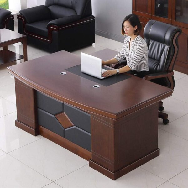 Executive desk, l shaped desk, mahogany executive desk, 1.8m executive desk, 1,2m executive desk, 3-door filling cabinet, 2-door filling cabinet