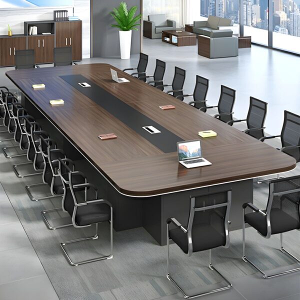 3-link heavy duty waiting bench, 2.4m boardroom table, Mahogany Coat HANGER, Headrest Office Chair, Wooden executive desk, dining table, high back executive chair, 15-locker filing cabinet,