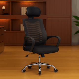 3-link heavy duty waiting bench, 2.4m boardroom table, Mahogany Coat HANGER, Headrest Office Chair, Wooden executive desk, dining table, high back executive chair, 15-locker filing cabinet,