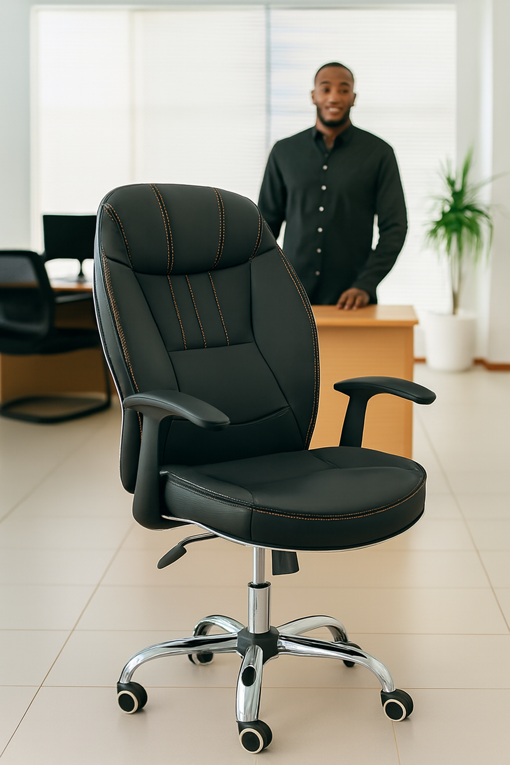 5-locker filing cabinet, coffee table, Orthopedic chair, link chairs, Executive desk, Headrest chairs, mesh chairs, dinning table, mahogany coat hanger, 2-way workstation,