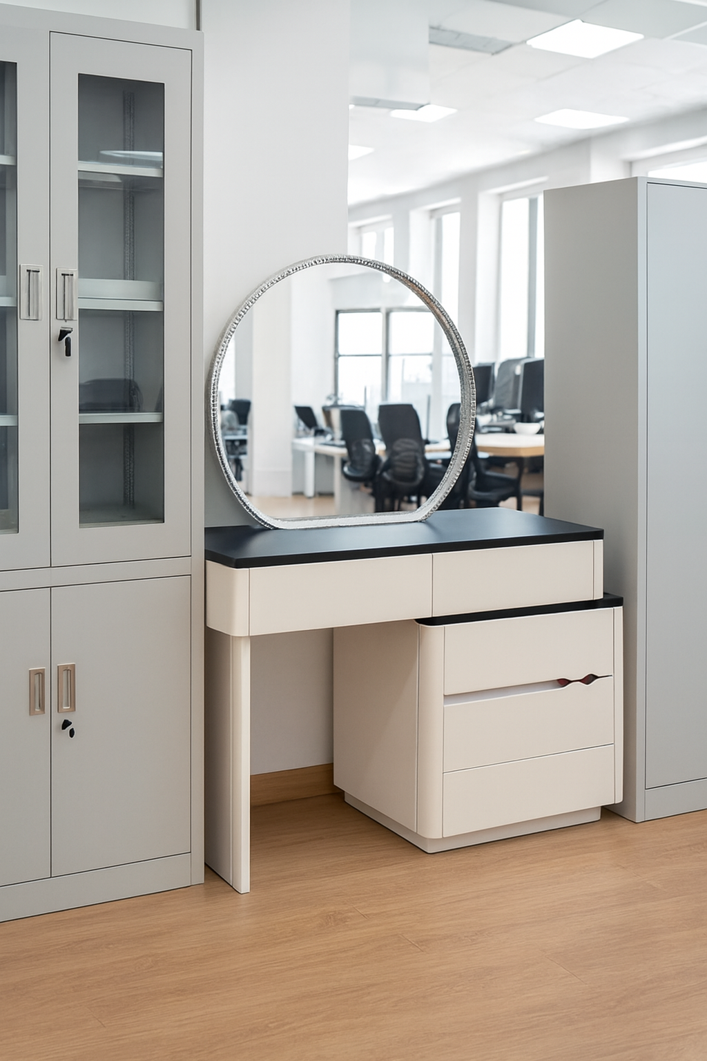 15-locker filing cabinet, coffee table, Orthopedic chair, link chairs, Executive desk, Headrest chairs, mesh chairs, dinning table, mahogany coat hanger, 2-way workstation,