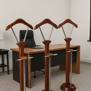 15-locker filing cabinet, , 2-Way workstation, 2.4m boardroom table, dining table, executive office chair, wooden credenza, mahogany coat hanger, wooden executive office desk, Office Workstation,