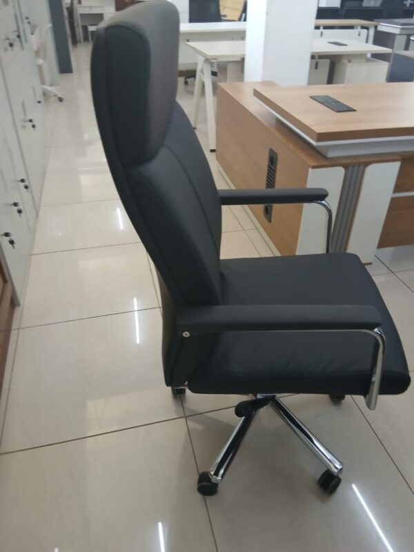 3-link heavy duty waiting bench, 2.4m boardroom table, Mahogany Coat HANGER, Headrest Office Chair, Wooden executive desk, dining table, high back executive chair, 15-locker filing cabinet,