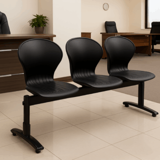 3-link heavy duty waiting bench, 2.4m boardroom table, Mahogany Coat HANGER, Headrest Office Chair, Wooden executive desk, dining table, high back executive chair, 15-locker filing cabinet,