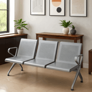 3-link heavy duty waiting bench, 2.4m boardroom table, Mahogany Coat HANGER, Headrest Office Chair, Wooden executive desk, dining table, high back executive chair, 15-locker filing cabinet,