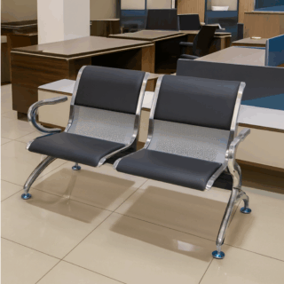 3-link heavy duty waiting bench, 2.4m boardroom table, Mahogany Coat HANGER, Headrest Office Chair, Wooden executive desk, dining table, high back executive chair, 15-locker filing cabinet,