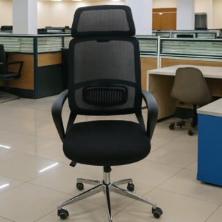 3-link heavy duty waiting bench, 2.4m boardroom table, Mahogany Coat HANGER, Headrest Office Chair, Wooden executive desk, dining table, high back executive chair, 15-locker filing cabinet,