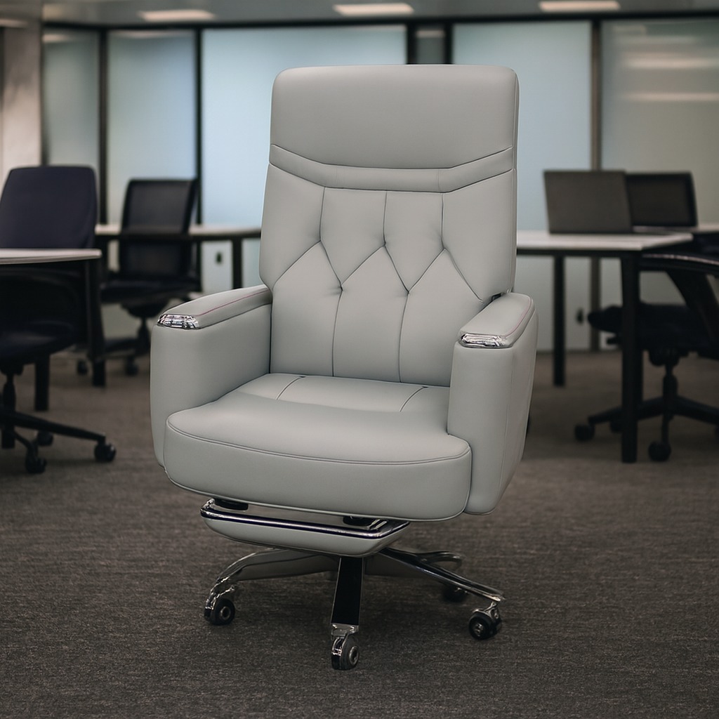 3-link heavy duty waiting bench, 2.4m boardroom table, Mahogany Coat HANGER, Headrest Office Chair, Wooden executive desk, dining table, high back executive chair, 15-locker filing cabinet,