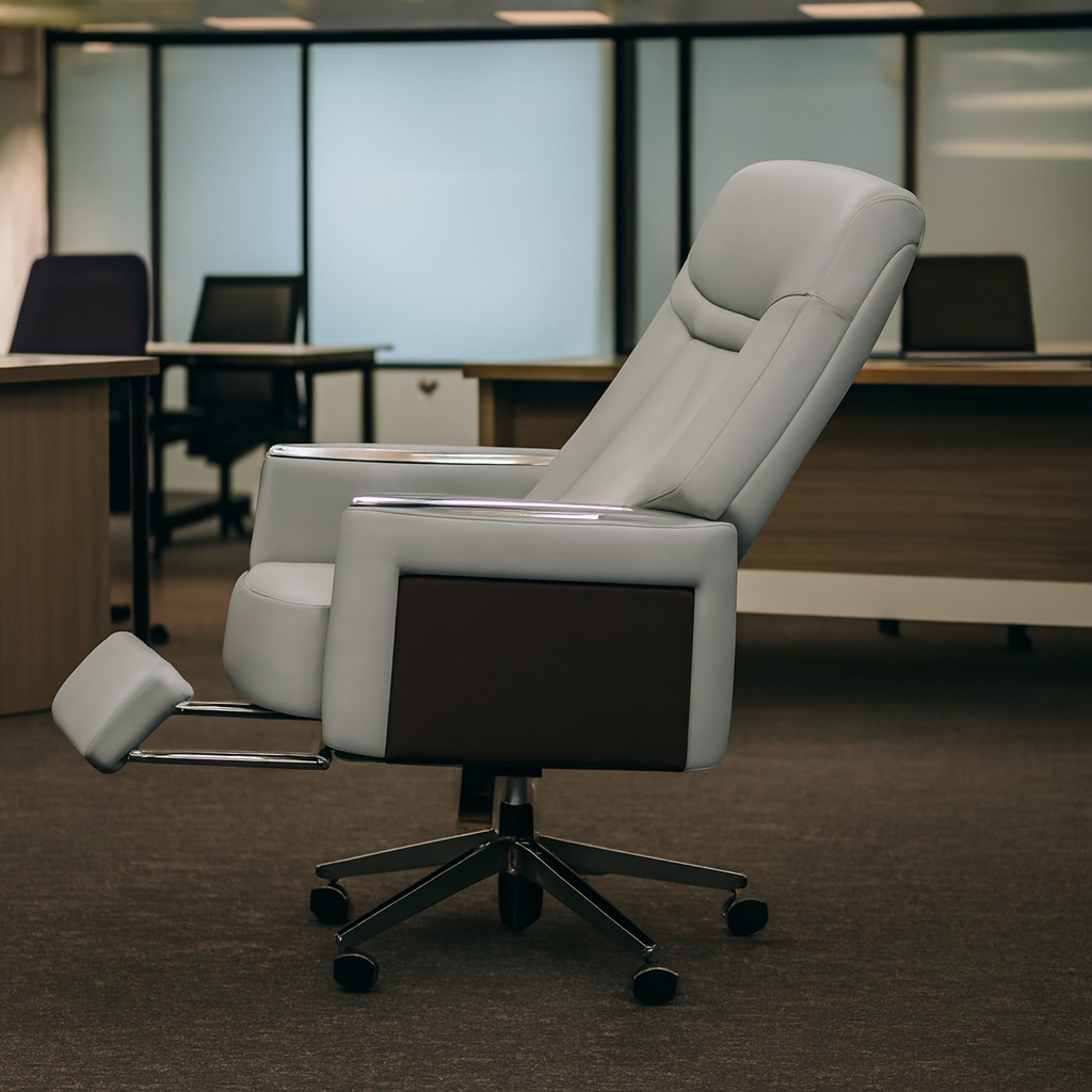 3-link heavy duty waiting bench, 2.4m boardroom table, Mahogany Coat HANGER, Headrest Office Chair, Wooden executive desk, dining table, high back executive chair, 15-locker filing cabinet,