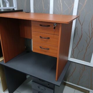 3-link heavy duty waiting bench, 2.4m boardroom table, Mahogany Coat HANGER, Headrest Office Chair, Wooden executive desk, dining table, high back executive chair, 15-locker filing cabinet,