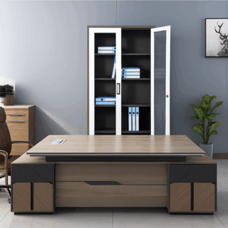 3-link heavy duty waiting bench, 2.4m boardroom table, Mahogany Coat HANGER, Headrest Office Chair, Wooden executive desk, dining table, high back executive chair, 15-locker filing cabinet,