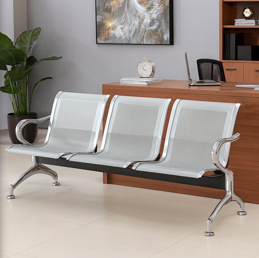 Reception desks, workstations, waiting bench, marble table, coat hangers, executive desks, headrest chair, mesh chairs,
