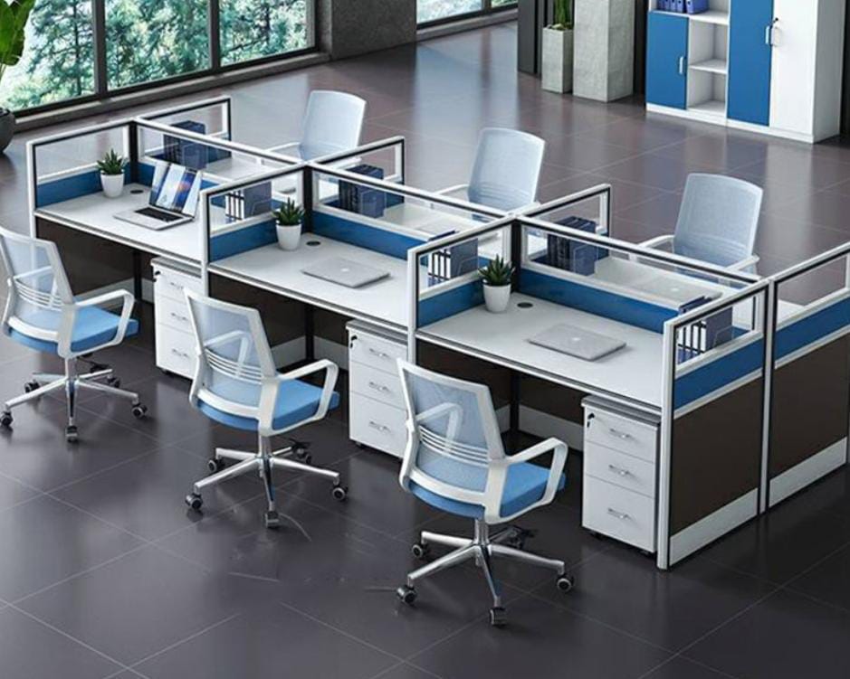 Reception desks, workstations, dining tables, coat hangers,