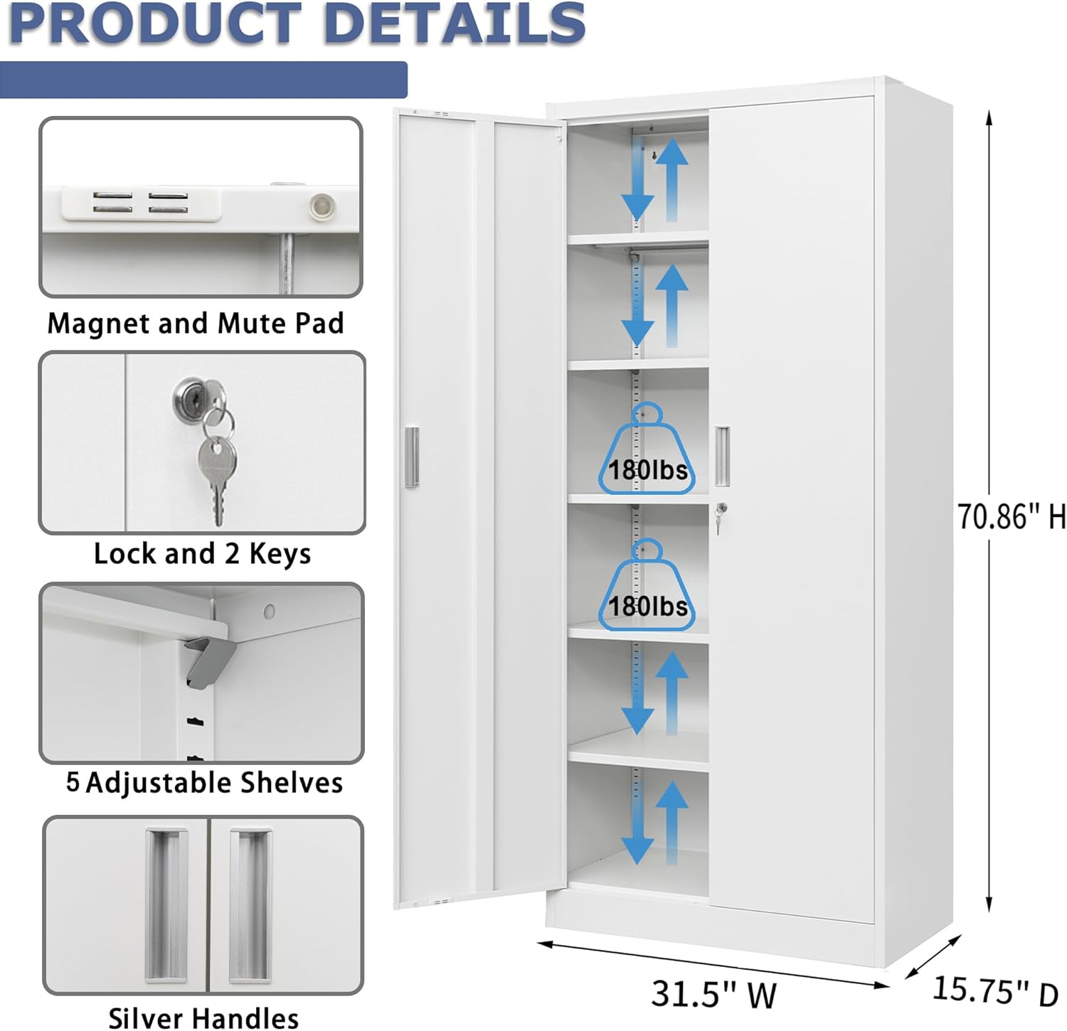 1.8M executive desk, 4-drawer steel cabinet, Ergonomic Office chair, Filing cabinet, coat hanger, reception desk,