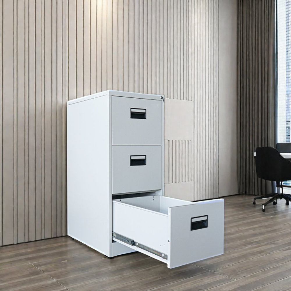1.8M executive desk, 4-drawer steel cabinet, Ergonomic Office chair, Filing cabinet, coat hanger, reception desk,