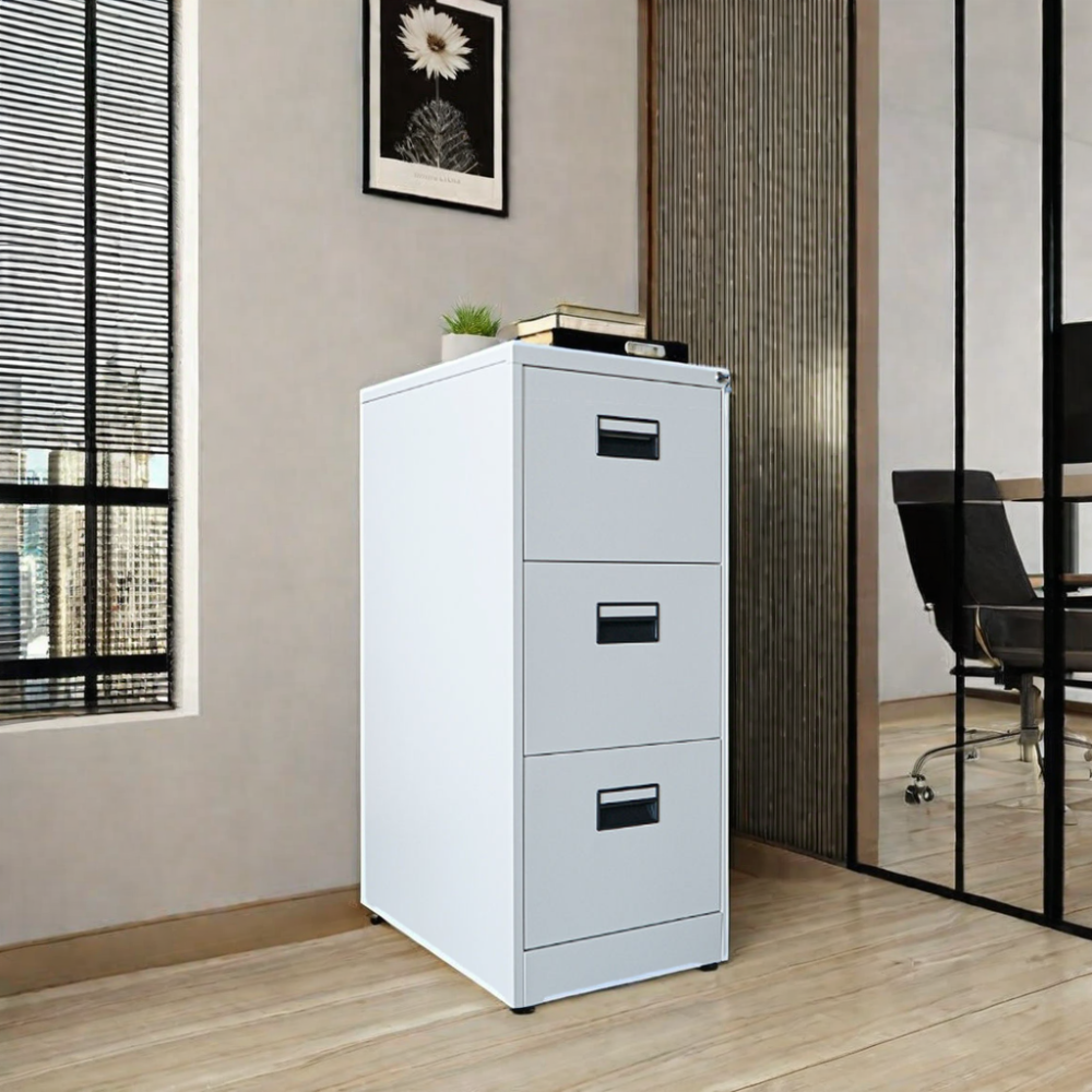 1.8M executive desk, 4-drawer steel cabinet, Ergonomic Office chair, Filing cabinet, coat hanger, reception desk,