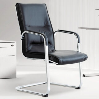 Reception desk, Executive desk, workstation, Eames chairs, filing cabinet,