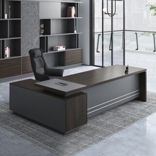 1.8M executive desk, 4-drawer steel cabinet, Ergonomic Office chair, Filing cabinet, coat hanger, reception desk,