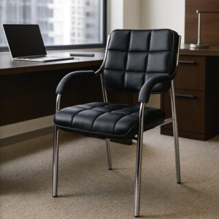 Reception desk, Waiting bench, wooden credenza, mahogany coat hanger, filing cabinet,