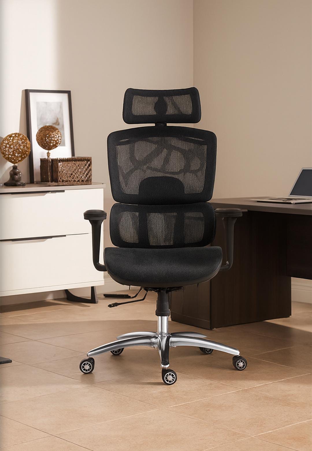 4-way office workstation, executive desk, mesh chair, reception desk, Eames chair, dining set, filing cabinet, fireproof safe,