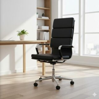 Office workstation, high back chairs, marble table, executive desk, filing cabinet, fireproof safe, mahogany coat hanger,